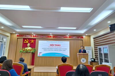 Hình ảnh Hội thảo sinh hoạt chuyên môn giữa trường THPT Tiên Lữ và trường THPT Kỹ thuật Việt Trì về "Nâng cao chất lượng dạy và học trong chương trình GDPT 2018" năm học 2023 - 2024
